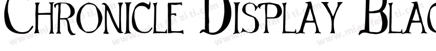 Chronicle Display Black字体转换